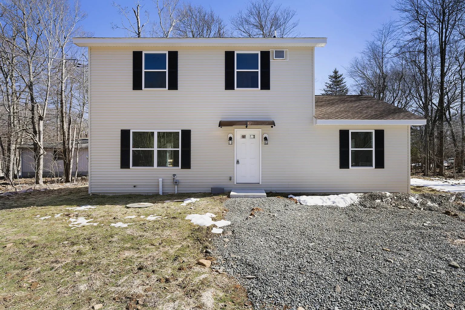 Completed single-family home in the Pennsylvania gated community